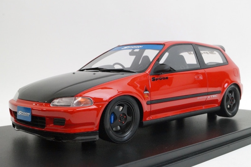 新品16A04-03 onemodel 1/18 ホンダ シビック EG6 Spoon レッド