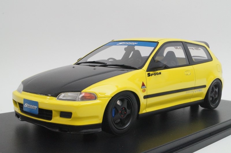新品16A04-04 onemodel 1/18 ホンダ シビック EG6 Spoon イエロー
