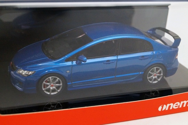 新品16B08-02 onemodel 1/43 ホンダ シビック Type-R FD2 ブルー