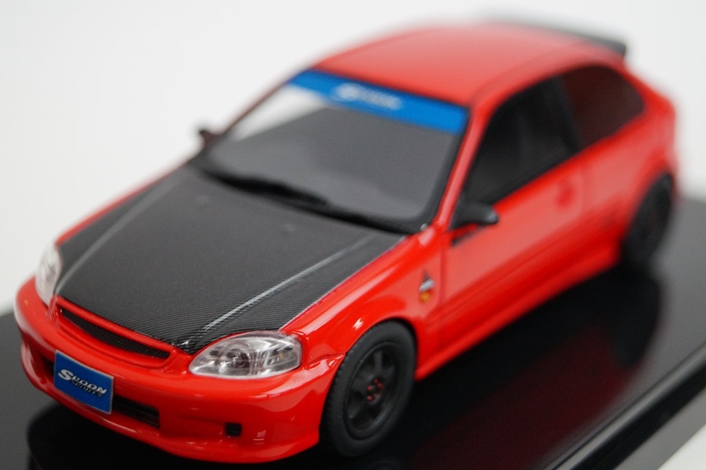 新品16S07-03 onemodel 1/43 ホンダ シビック EK9 Spoon レッド