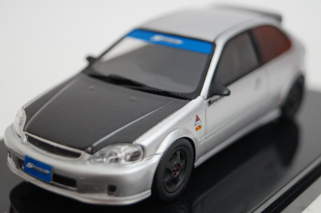新品16S07-07 onemodel 1/43 ホンダ シビック EK9 Spoon シルバー