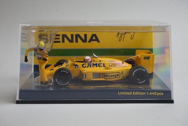 タバコ仕様 ミニチャンプス ロータスホンダ 99T 1/43 セナ没後15年記念 MINICHAMPS 1/43 ロータス ホンダ 99T A.セナ モナコGP 1987