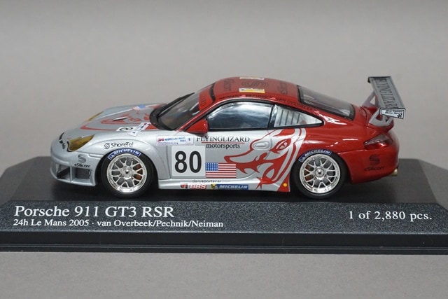 1/43 ミニチャンプス 400056480 ポルシェ 911 GT3 RSR 24H LM 2005 #80