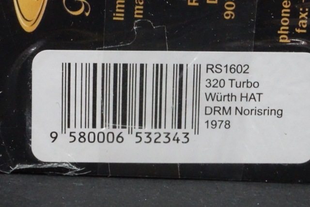 【大特価｜送料込】★現品のみ★豊川市 全2冊_在庫1点 1/43 スパーク RS1602 レースランド特注 BMW 320 ターボ Wurth HAT DRM