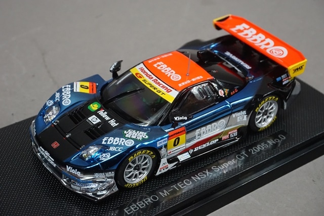 1/43 エブロ 43700 ホンダ M-TEC NSX スーパーGT 2005 #0 ブルー