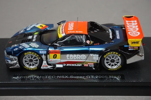 1/43 エブロ 43700 ホンダ M-TEC NSX スーパーGT 2005 #0 ブルー