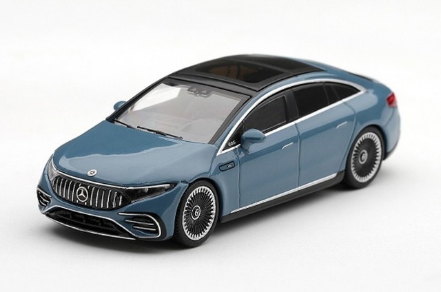 予約 MGT01418-L TSM MINI-GT 1/64 メルセデス AMG EQS 53 ブルー (左