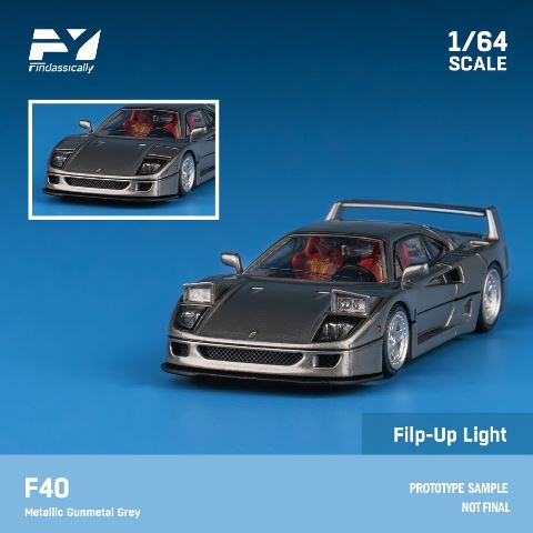 新品 FY64057 Finclassically 1/64 F40 Metallic Grey, Boost Gear