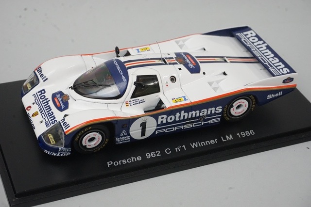 1/43 スパーク S0923 ポルシェ 962C ルマン 優勝 1986 #1 ロスマンズ
