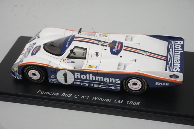 1/43 スパーク S0923 ポルシェ 962C ルマン 優勝 1986 #1 ロスマンズ