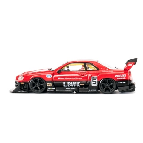  MC249-RDBK TSM MINI-GT 1/64  Nissan LB-ER34 Super Silhouette SKYLINE Red/Black #5 LBWK ֥ꥹ