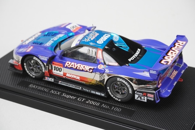 エブロ.1/43.レイブリックNSX。 1/43 エブロ 44050 ホンダ レイブリック NSX スーパーGT500 2008