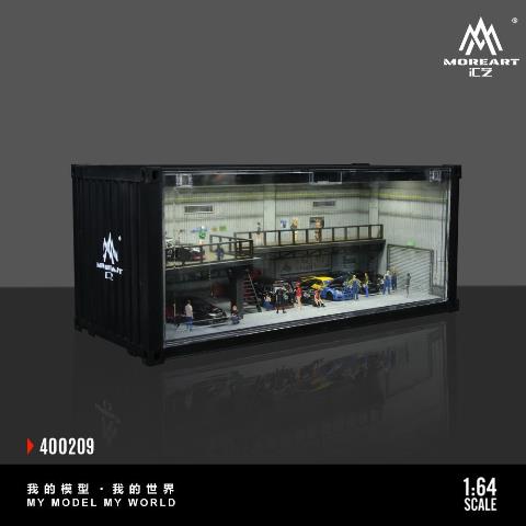 新品 MO400209 MoreArt 1/64 倉庫コンテナ ガレージ 修理工場