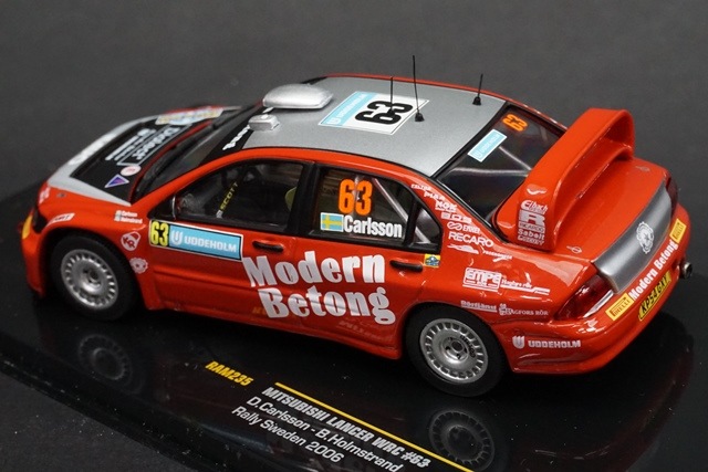 1/43 イクソ RAM235 三菱 ランサー WRC ラリー・スウェーデン 2006 #63