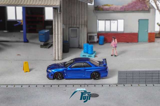 ★商談中★　プルバックミニカー NISSAN SKYLINE GT-R R34 MINI GT Nissan Skyline GT-R (R34) Tommykaira R-z Midnight