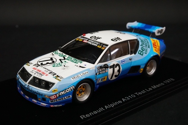 1/43 スパーク S5683 ルノー Alpine A310 #73 Test Le Mans 1978 D