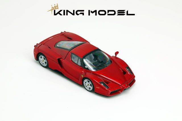 KING Model 1/64 フェラーリ エンツォ ピンク色 King Model 1/64 Scale Ferrari Enzo Pink Diecast Car Model