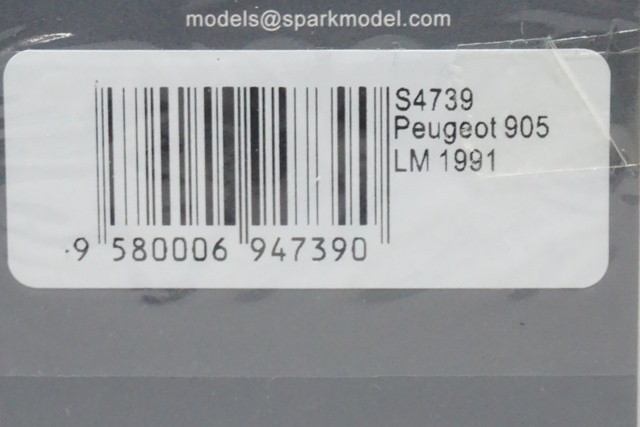 1/43 スパーク S4739 プジョー 905 ルマン 1991#6, Boost Gear
