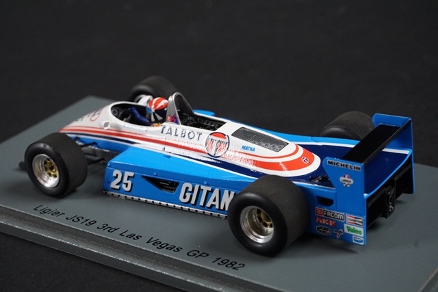 1/43 スパーク S4265 Ligier JS19 E.チーバー 3rd ラスベガスGP 1982