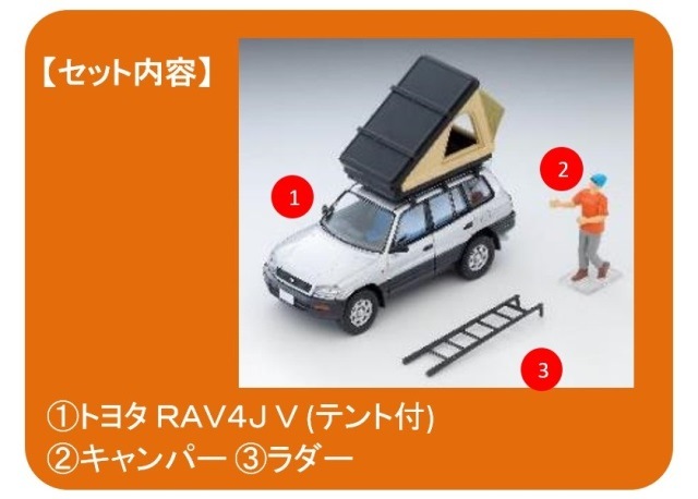 新品 LV-N354c トミーテック 1/64 トヨタ RAV4J V (銀) テント