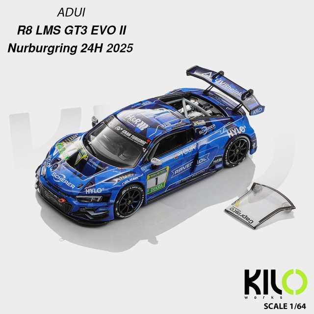 残り2袋❗️【R8.01.03入荷】【27kg】令和7年12月精 予約 KLW0036-1 KILOworks 1/64 アウディ Audi R8 LMS GT3 EVO II