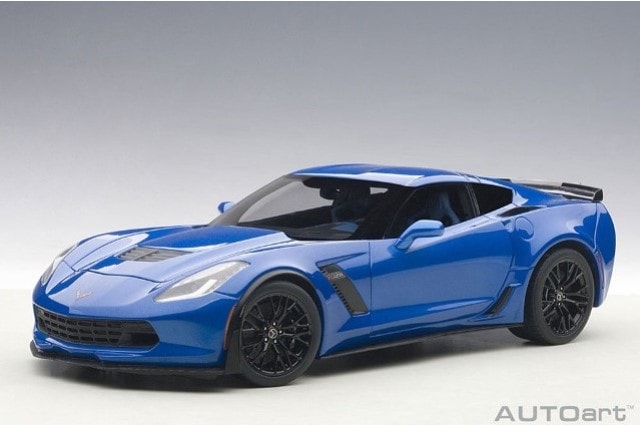 1955年型コルベット モデルカー 青 Franklin Mint 1:24 1955 Chevrolet Corvette, Metallic Blue