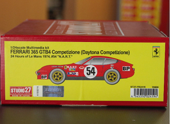 FR2419 27 1/24 ե顼 365 GTB4 Competizione#54 "N.A.R.T." 1974