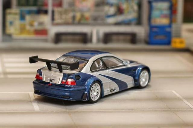 新品 Ghost Player 1/64 BMW E46 M3 GTR Silver Blue, Boost Gear