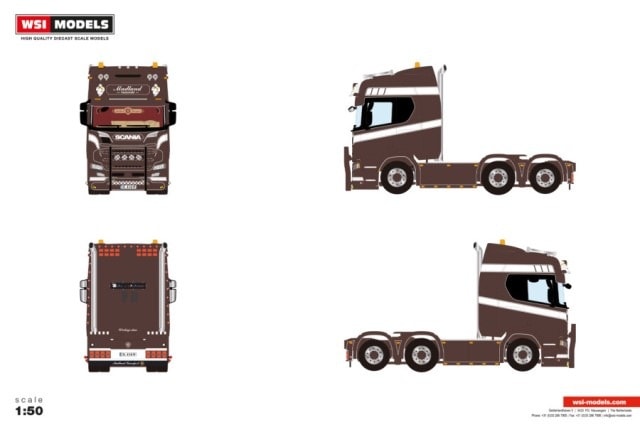 予約 01-4660 WSI 1/50 Madland SCANIA R HIGHLINE CR20H 6X2