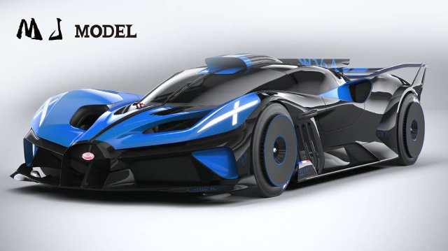 BUGATTI 青 ミニカー 1/43 ブガッティ シロン 青 ブルー Bugatti Chiron blue 2016 1