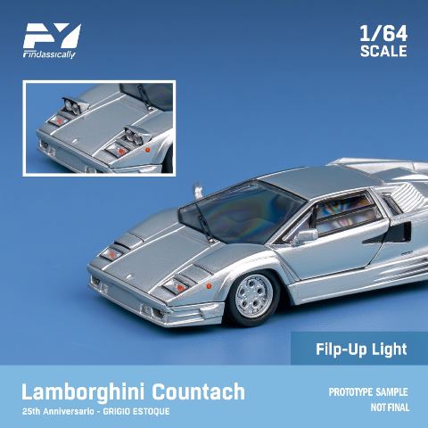 ���� FY64008 Finclassically 1/64 ���ܥ륮���� Countach 25th Anniversary Edition Silver