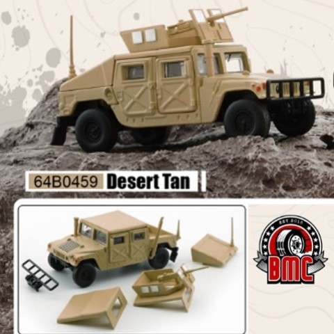 新品 64B0459 BMクリエイションズ 1/64 ハンヴィー 4-CT デザート タン