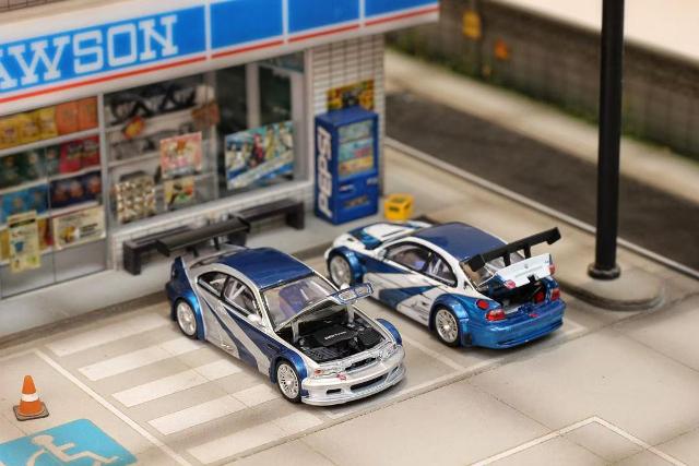 新品 Ghost Player 1/64 BMW E46 M3 GTR White Blue, Boost Gear