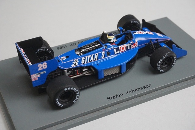 1/43 スパーク S3969 リジェ JS31 デトロイトGP 1988 #26 S.ヨハンソン