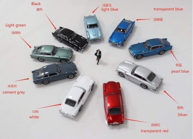新品 DCM 1/64 アストンマーティン Aston Martin DB5 white フィギュア