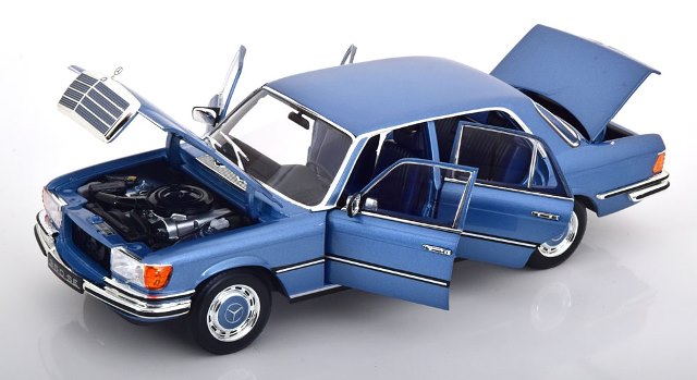 新品 183971 ノレブ 1/18 メルセデス 350 SE W116 1973 ライトブルー
