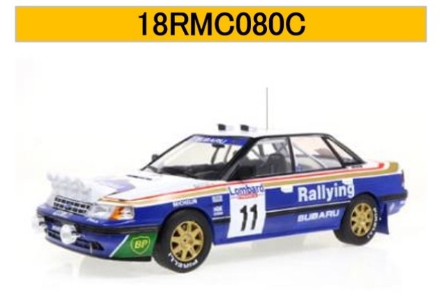 新品 18RMC080C イクソ 1/18 スバル レガシィ RS 1991年RACラリー #11
