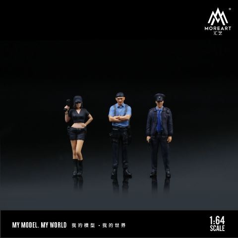 新品 MO223036 MoreArt 1/64 ポリス 警察官 POLICE DOLL SET FOR