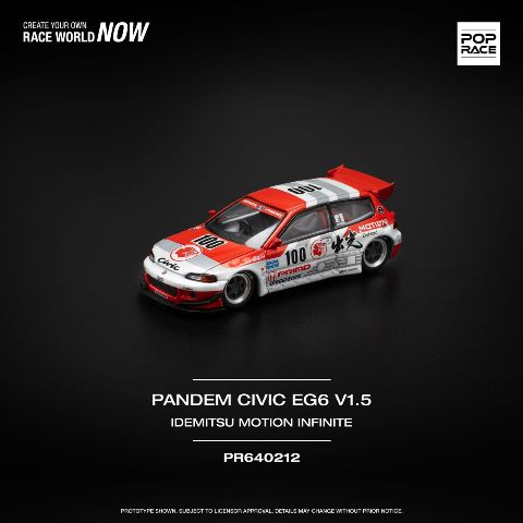 新品 PR640212 POP RACE 1/64 ホンダ シビック PANDEM CIVIC EG6 v1.5