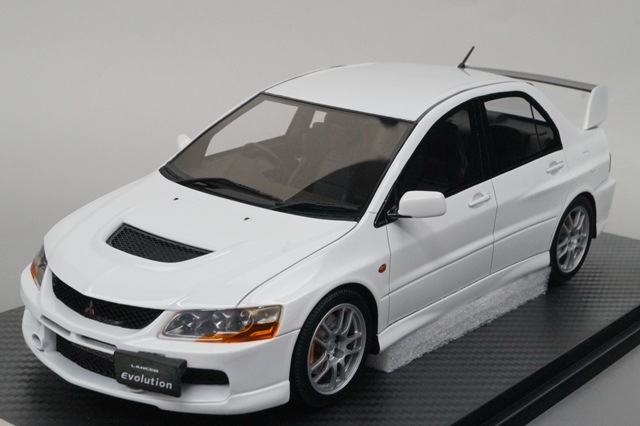 新品19A04-01 onemodel 1/18 三菱 EVO IX スコシアホワイト ※クリア