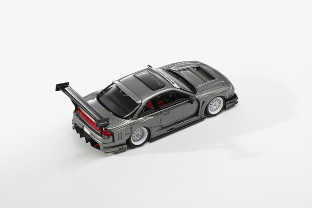 ミニカー MORTAL S14 V1 OOKAWARA 1/64 予約 MORTAL 1/64 S14 GT-SPEC V1 SEIJI OOKAWARA ボンネット開閉可能