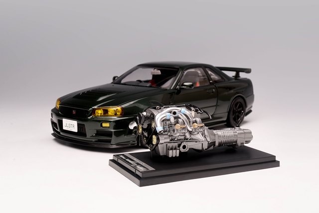 新品 M83408 モーターヘリックス 1/18 Nissan スカイライン GT-R R34