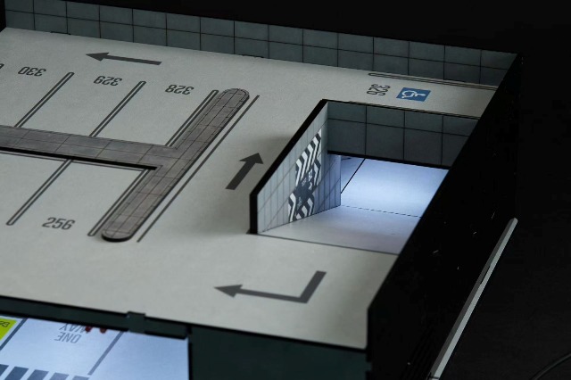 予約 You Car 1/64 ジオラマ 地下駐車場 地下車庫合流 Underground