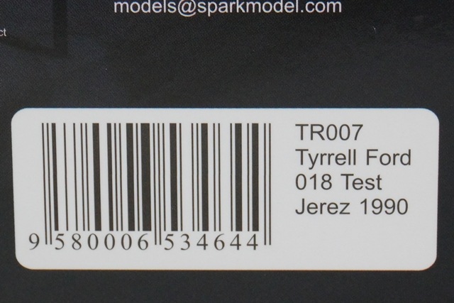 1/43 スパーク TR007 Forza特注 ティレル フォード 018 へレステスト