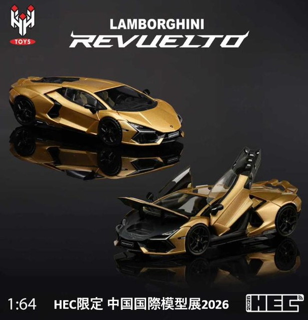 ͽ��  Hung Hing Toys HH 1/43 ���ܥ륮���� �������� Lamborghini Revuelto Gold HEC���� ������Ϸ�Ÿ2026