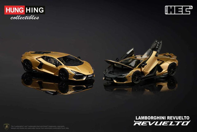 ͽ��  Hung Hing Toys HH 1/43 ���ܥ륮���� �������� Lamborghini Revuelto Gold HEC���� ������Ϸ�Ÿ2026