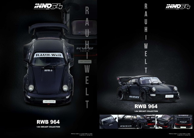 予約 IN64-RWB964-BM INNO イノモデル 1/64 RWB 964 マットブラック