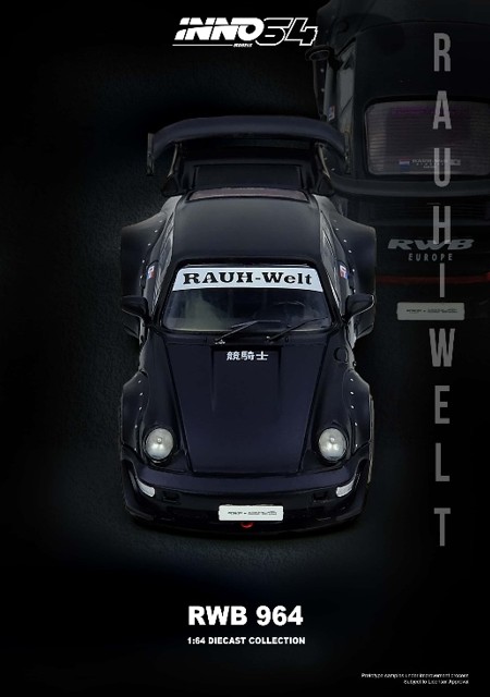 新品 IN64-RWB964-BM INNO イノモデル 1/64 RWB 964 マットブラック , Boost Gear ミニカー通販