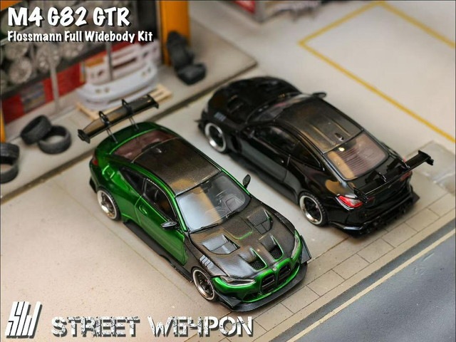 新品 SW Street Weapon 1/64 BMW G82 M4 GTR Widebody Kit Modified