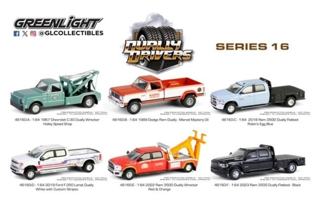 予約 46160 GreenLight 1/64 Dually Drivers Series 16 （アソート：6